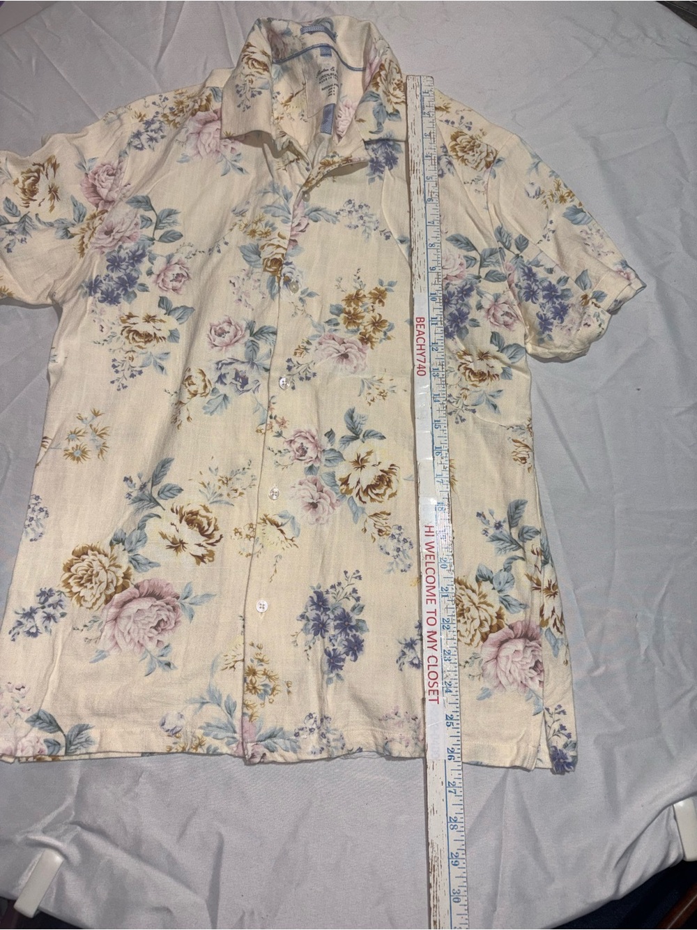 Porter & Ash linen blend short sleeve shirt - Picture 2 of 5